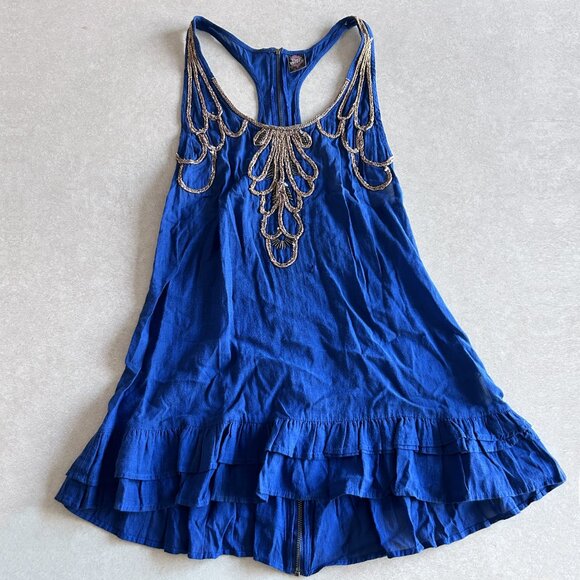 Free People Heavy Metal Top Tank in Cobalt ASO Alex Russo / Tori Vega FLAWED - Picture 5 of 12